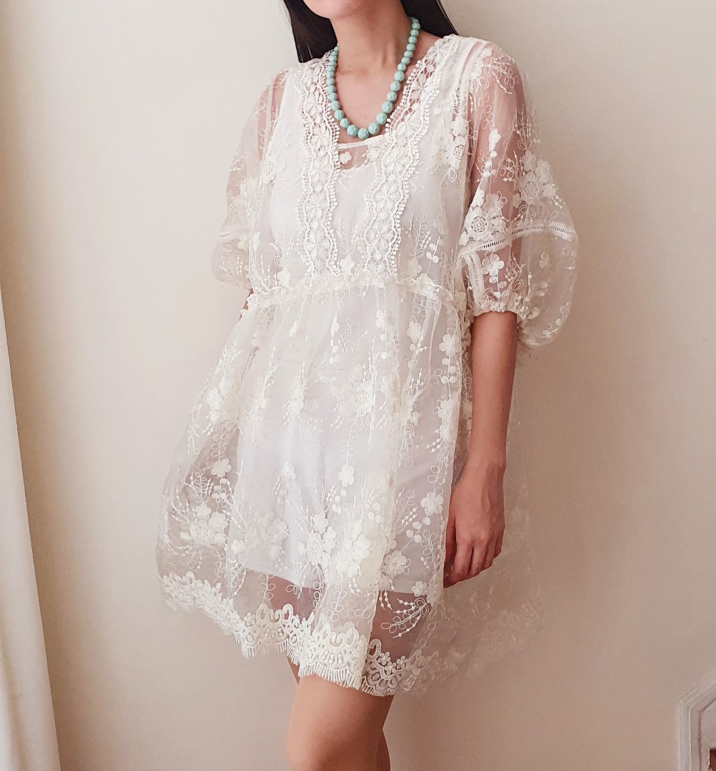 Full lace beach cover up on Carousell