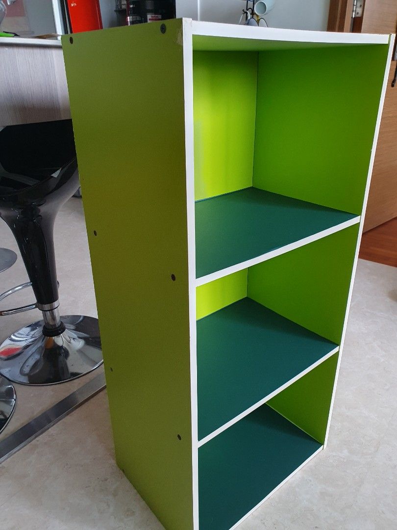 Green shelving unit shelves, Furniture & Home Living, Furniture