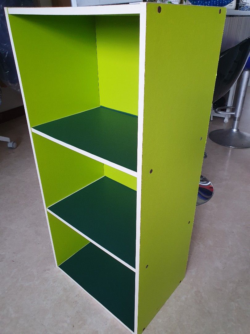 Green shelving unit shelves, Furniture & Home Living, Furniture