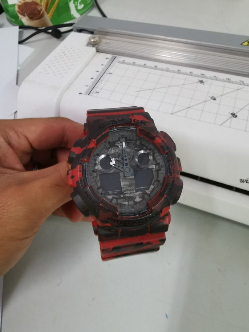 G shock watches for men red clearance