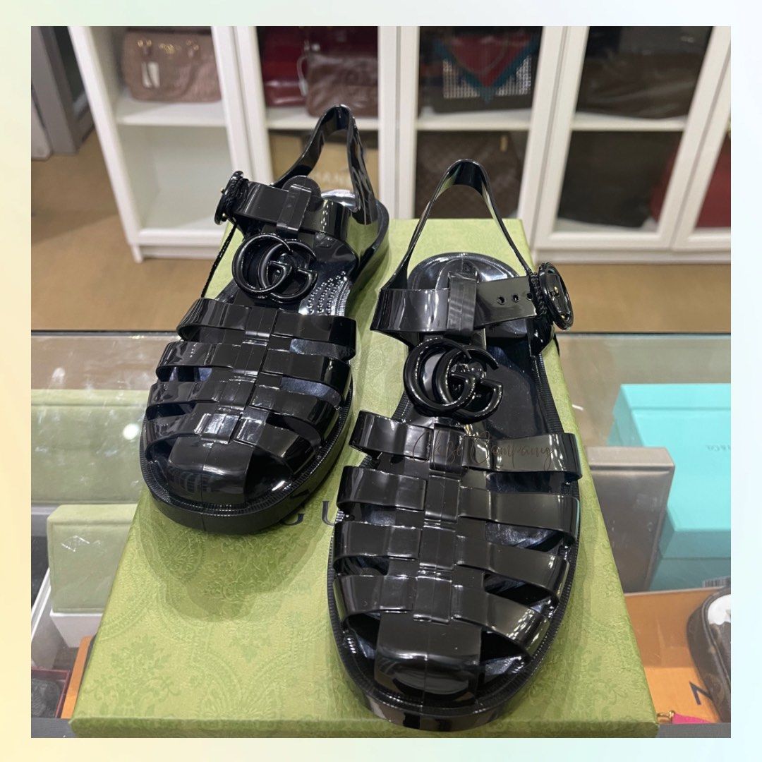 Gucci black sales jelly sandals