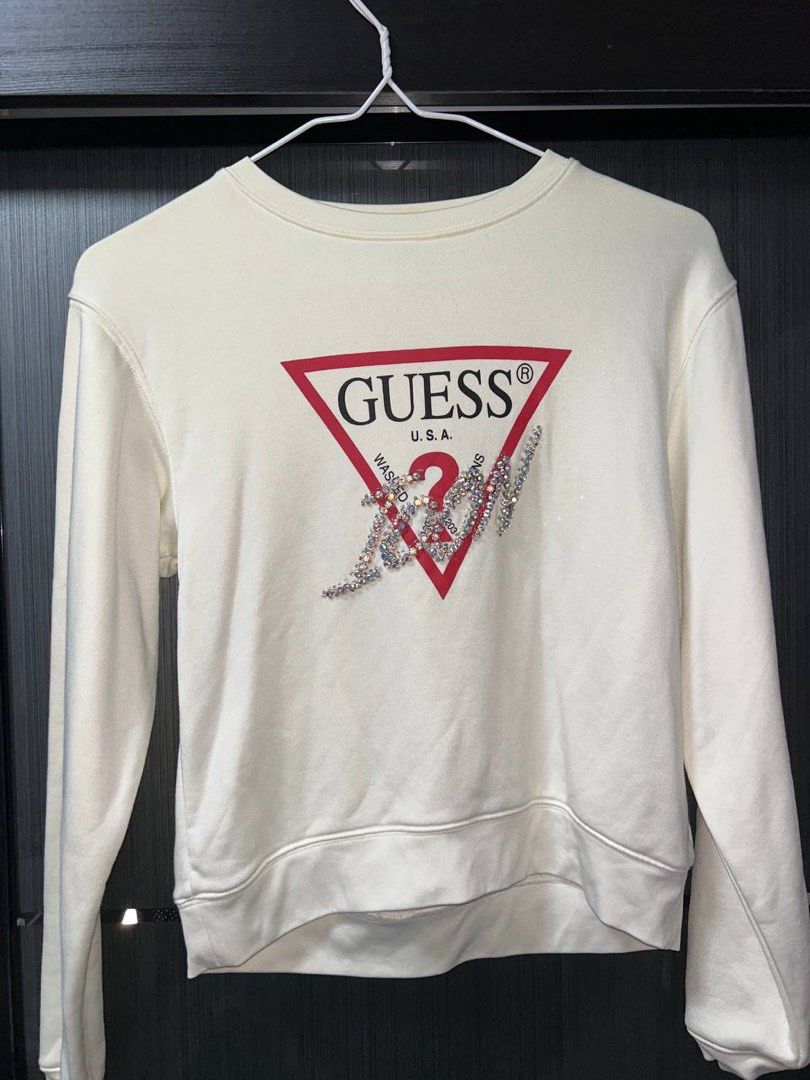 Guess sweatshirt in off white