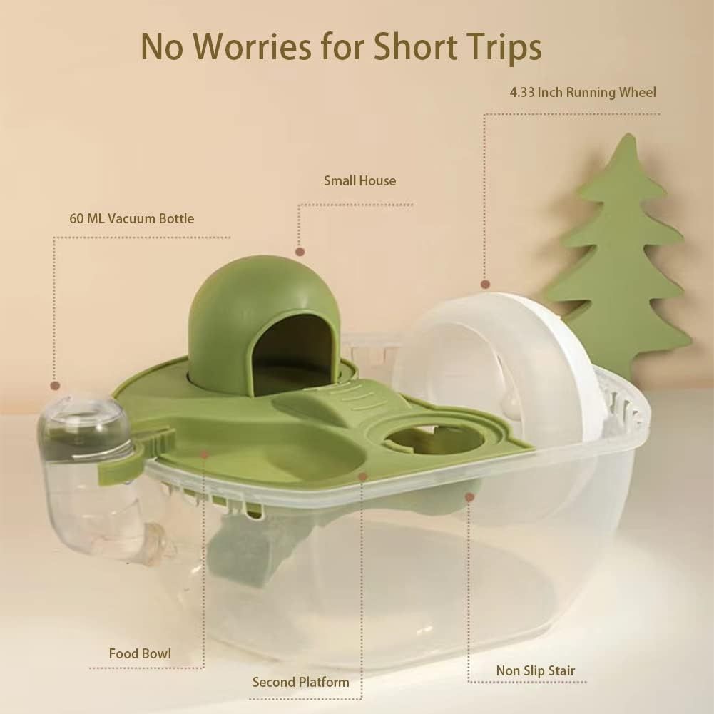 Picture Idea: Hamster Carrier With Water Bottle Small Animal Pet Travel Cage