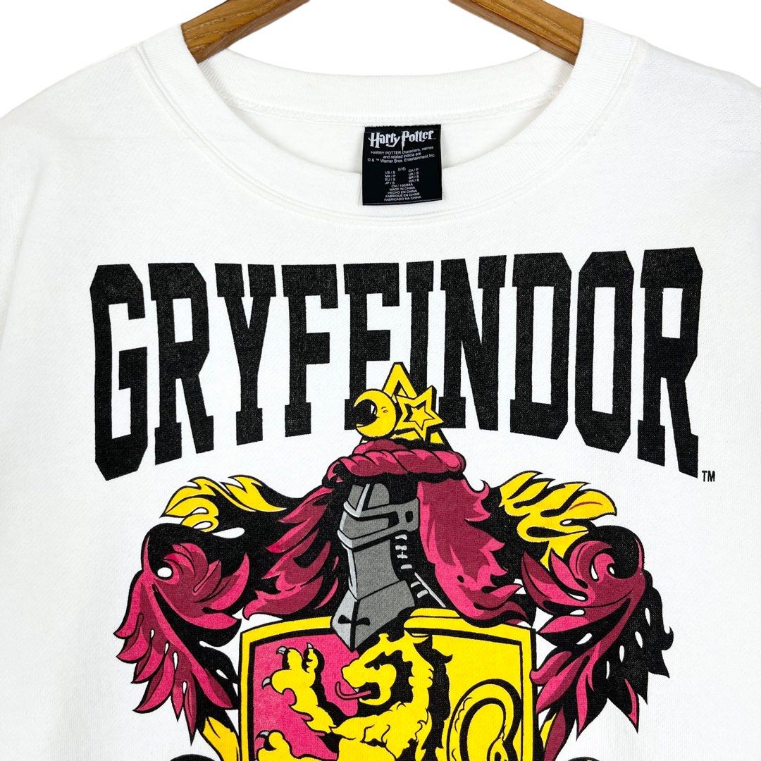Harry Potter Gryffindor Big Logo Crewneck Sweatshirt White Size