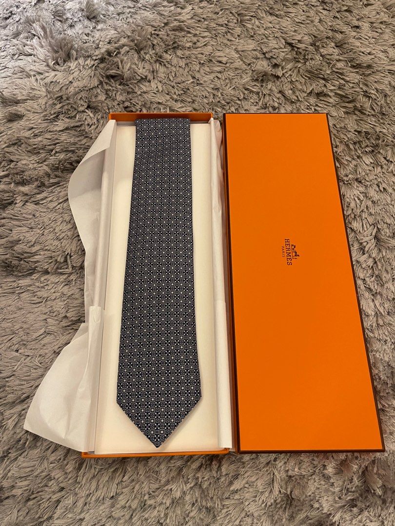 Hermes tie, 名牌, 飾物及配件 Carousell