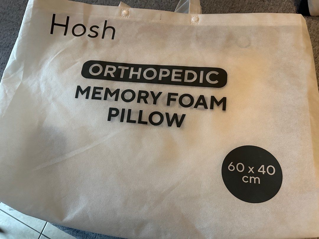 HOSH Orthopedic Memory Foam Pillow Furniture Home Living Bedding Towels on Carousell