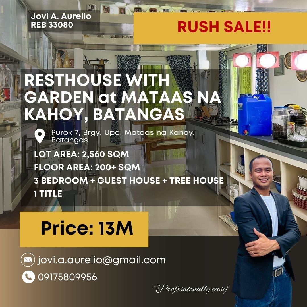 House and Lot 3 bedroom with Garden at Mataas na Kahoy, Batangas House and lot near Lipa, SLEX