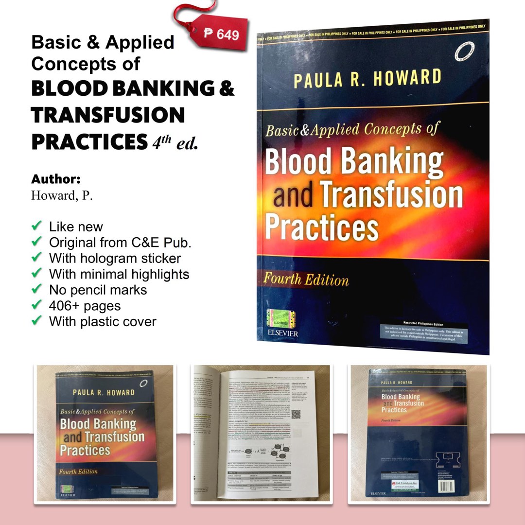 HOWARD Basic and Applied Concepts of BLOOD BANKING and Transfusion