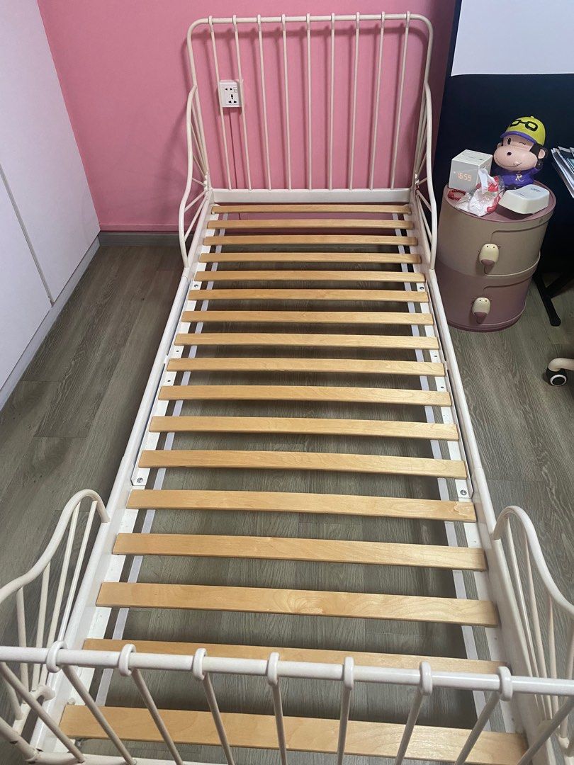 IKEA Kids Bed, extendable bed frame with slatted bed base for girls