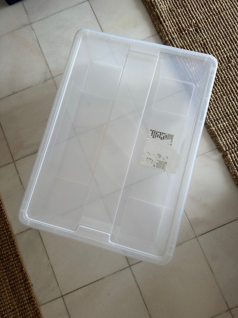 IKEA large plastic storage box with lid, Furniture & Home Living, Home