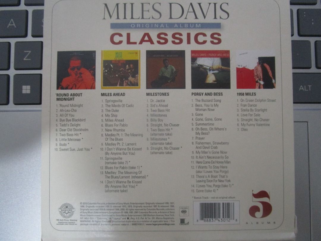 JAZZ碟] Miles Davis - Original Album Classics (Round About