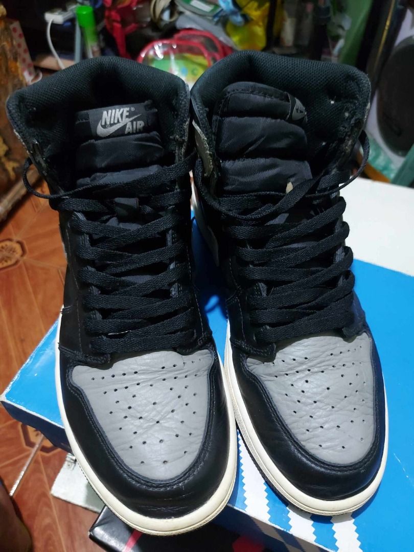 Jordan 1 High OG "Shadow" 2018 size 11 - Used (with Replacement Box) (Category: Sneakers) located in Quezon City. Submitted by nardzbreezy (Listing ID 1242824116, Image 3). Description: Jordan 1 High OG "Shadow" 2018 size 11 - Used Heavily (No Sole Sep see pics) --- Php 7,000 FIRM .. Used good, see pics for the sign of usage and 100% wearable .. J1 are tanks :) (All items are legit, I hate fakes! please see sneaker groups and search for my name B