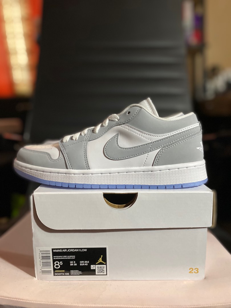 low top wolf grey jordan 1