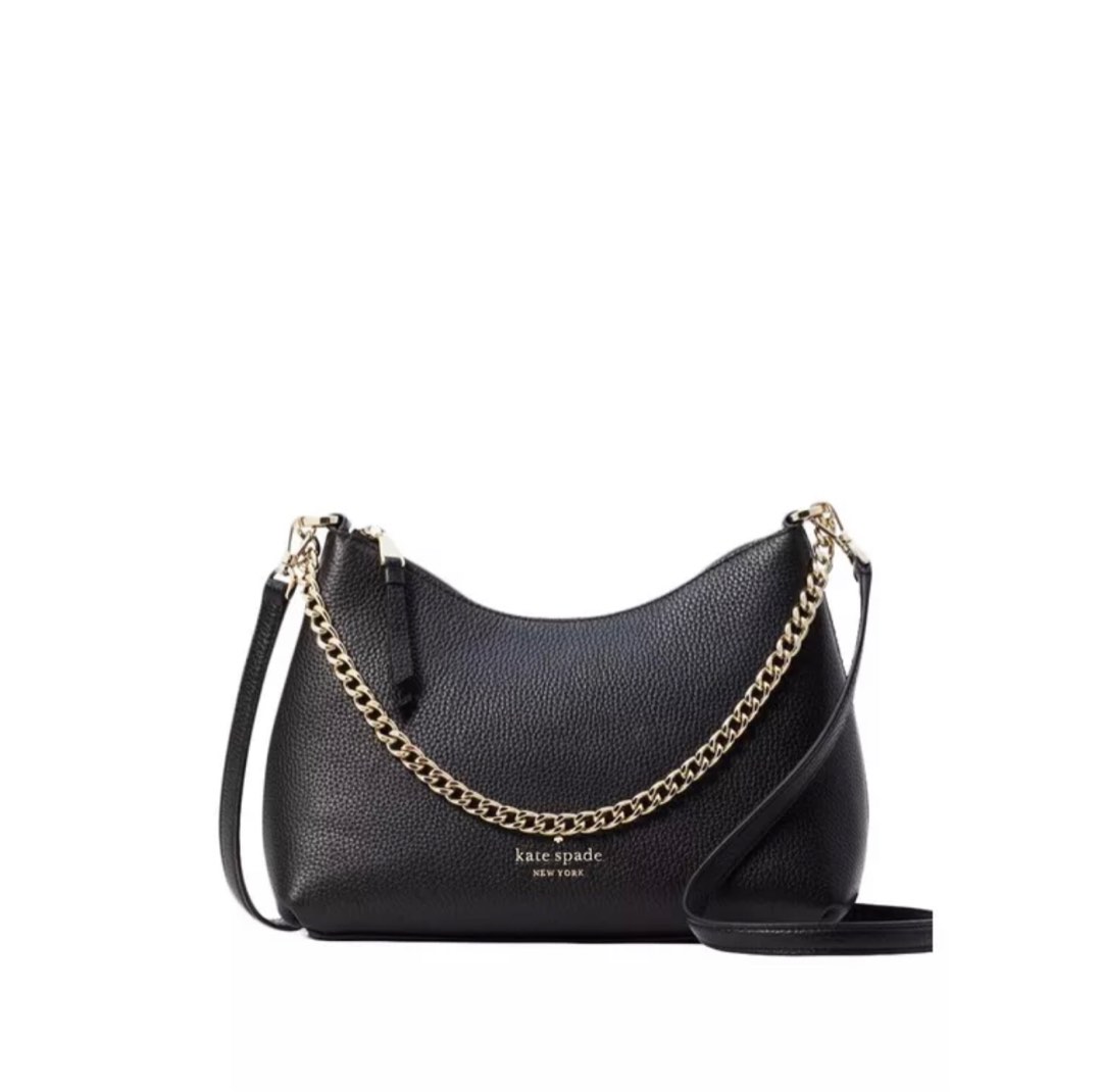 Kate Spade New York Hudson Pebbled Leather Black | Crossbody Bag