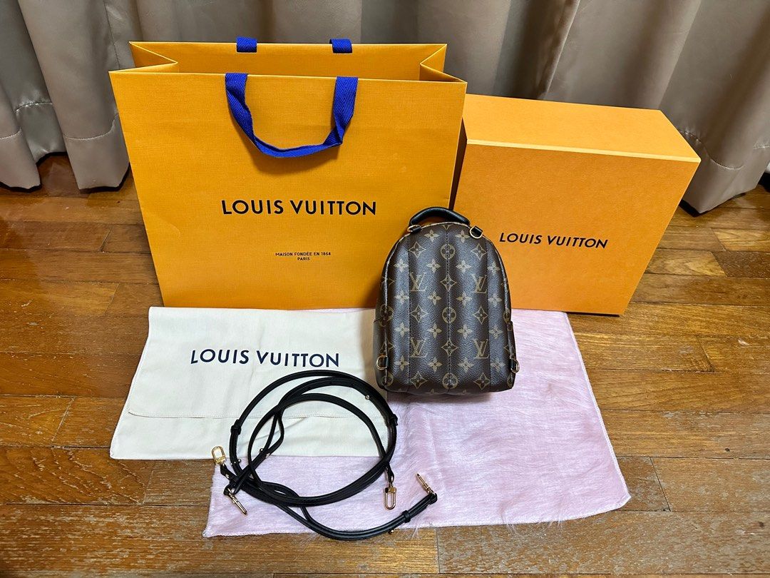 M44873 Louis Vuitton 2020 Monogram Canvas Palm Springs Mini Backpack