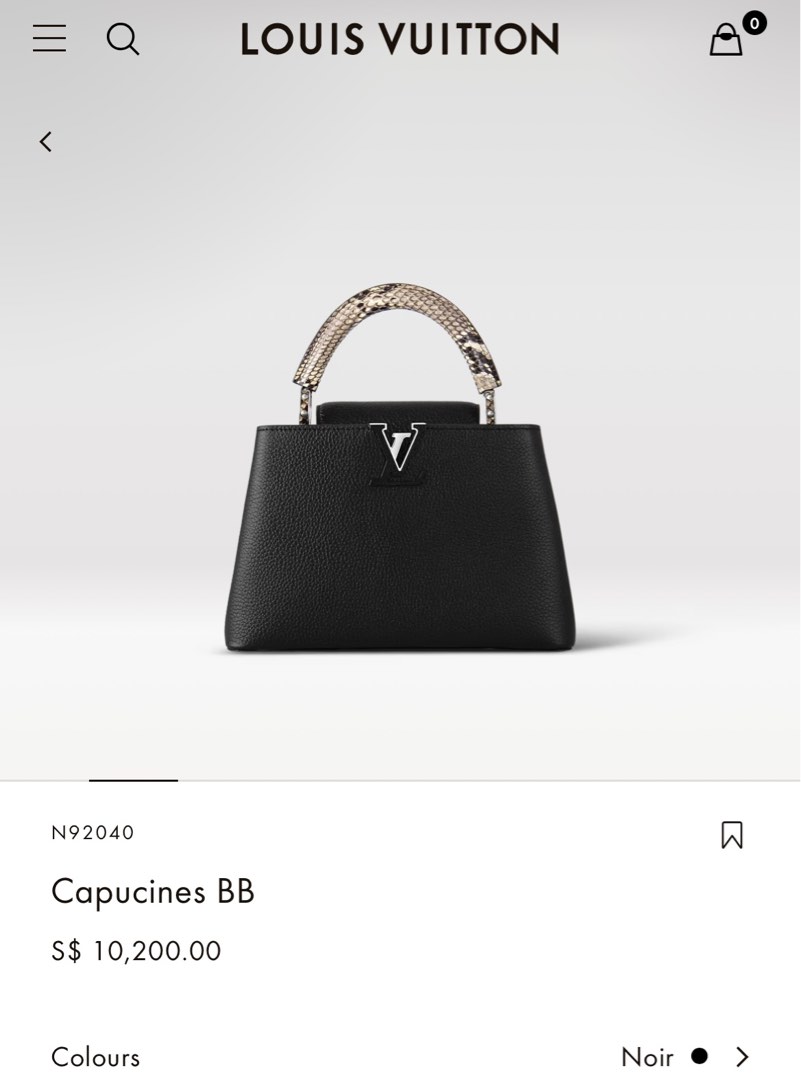 LV Capucines BB Python, Luxury, Bags & Wallets on Carousell