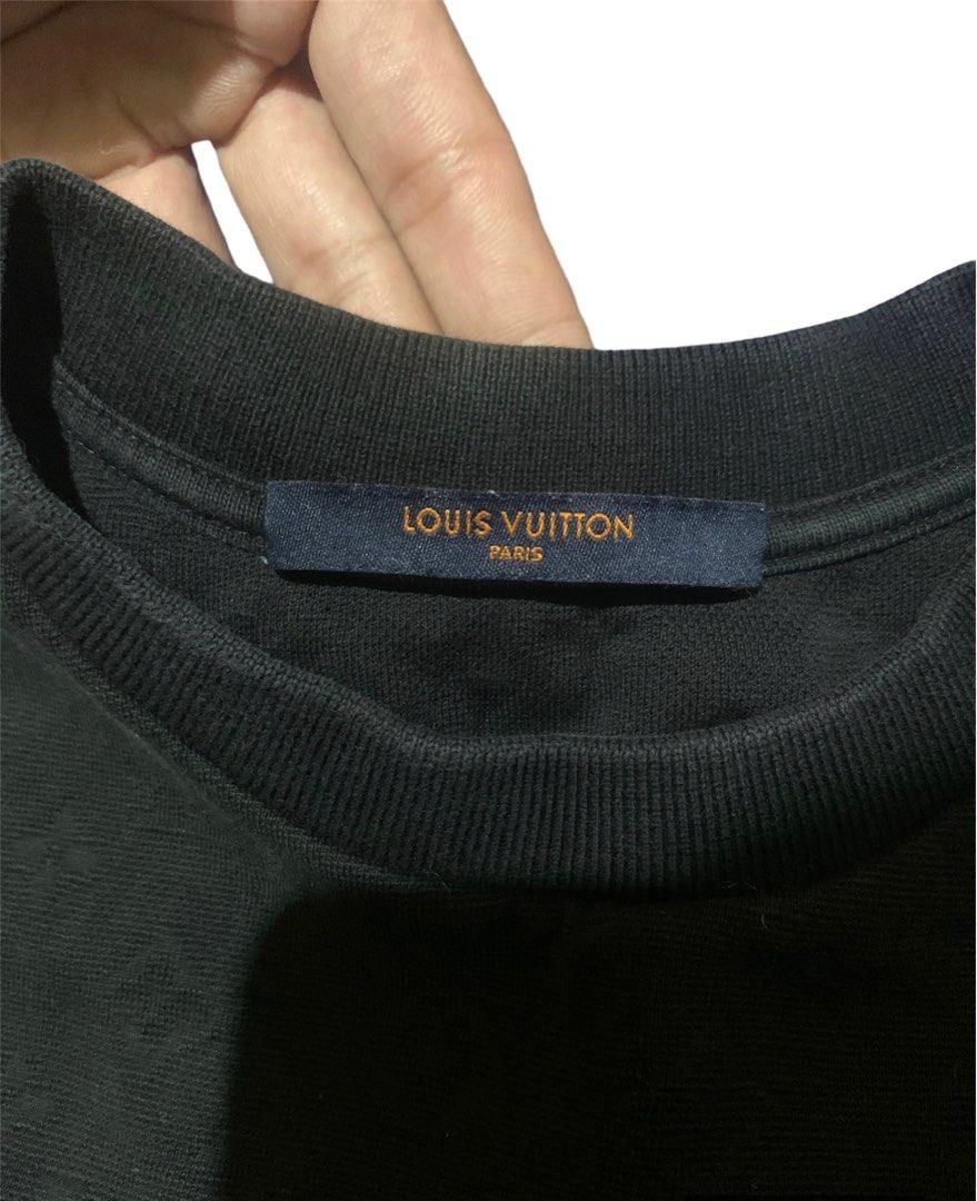 Louis Vuitton 3D Monogram Shirt Blue Grey. Size 38
