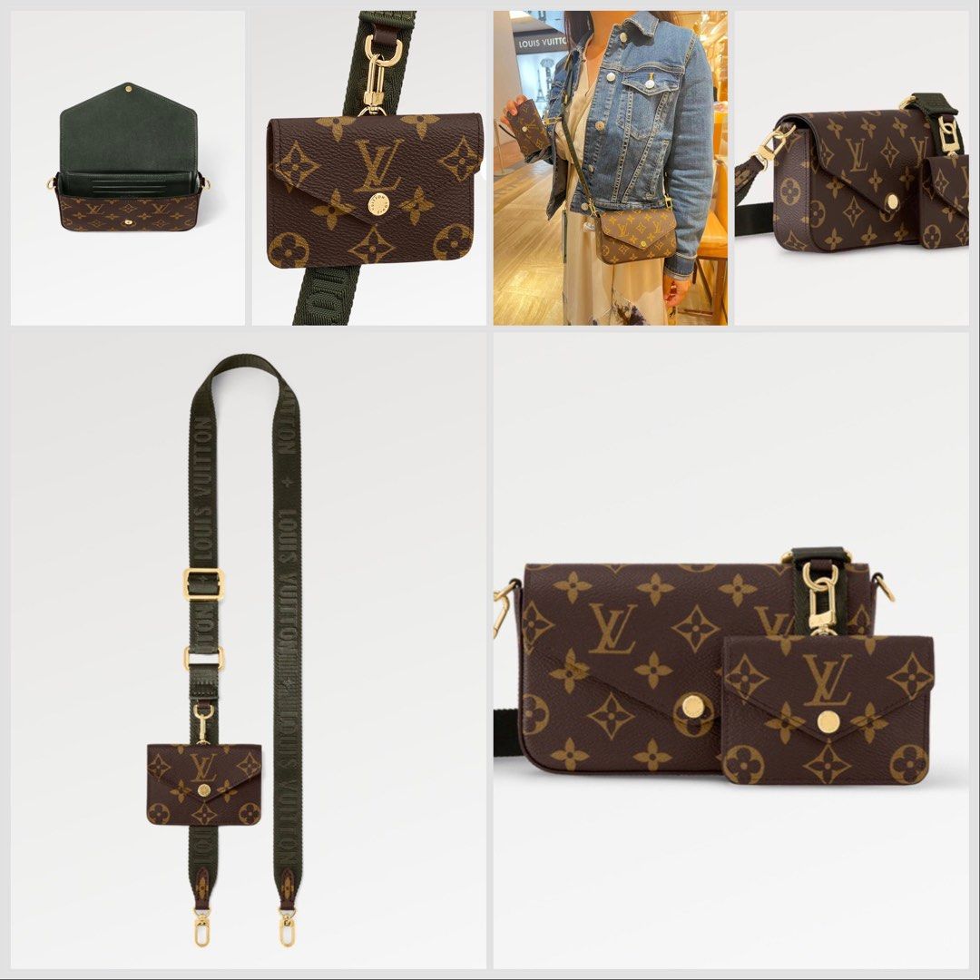 LV Felicie Pochette Monogram Canvas, Luxury, Bags & Wallets on Carousell