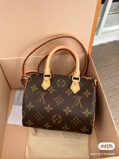 Louis Vuitton - Authenticated Nano Speedy / Mini HL Handbag - Cloth Brown for Women, Never Worn, with Tag