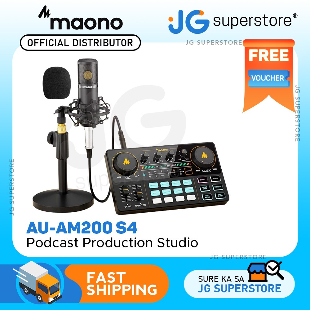 MAONO AM200-S1 Sound Card Microphone Set Professional Live Broadcast S – JG  Superstore