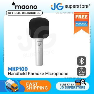 Maono MKP100 Portable Hi-Fi Handheld Karaoke Microphone with Bluetooth, 20m Range Operation, Button Controls and Light Indicator | JG Superstore
