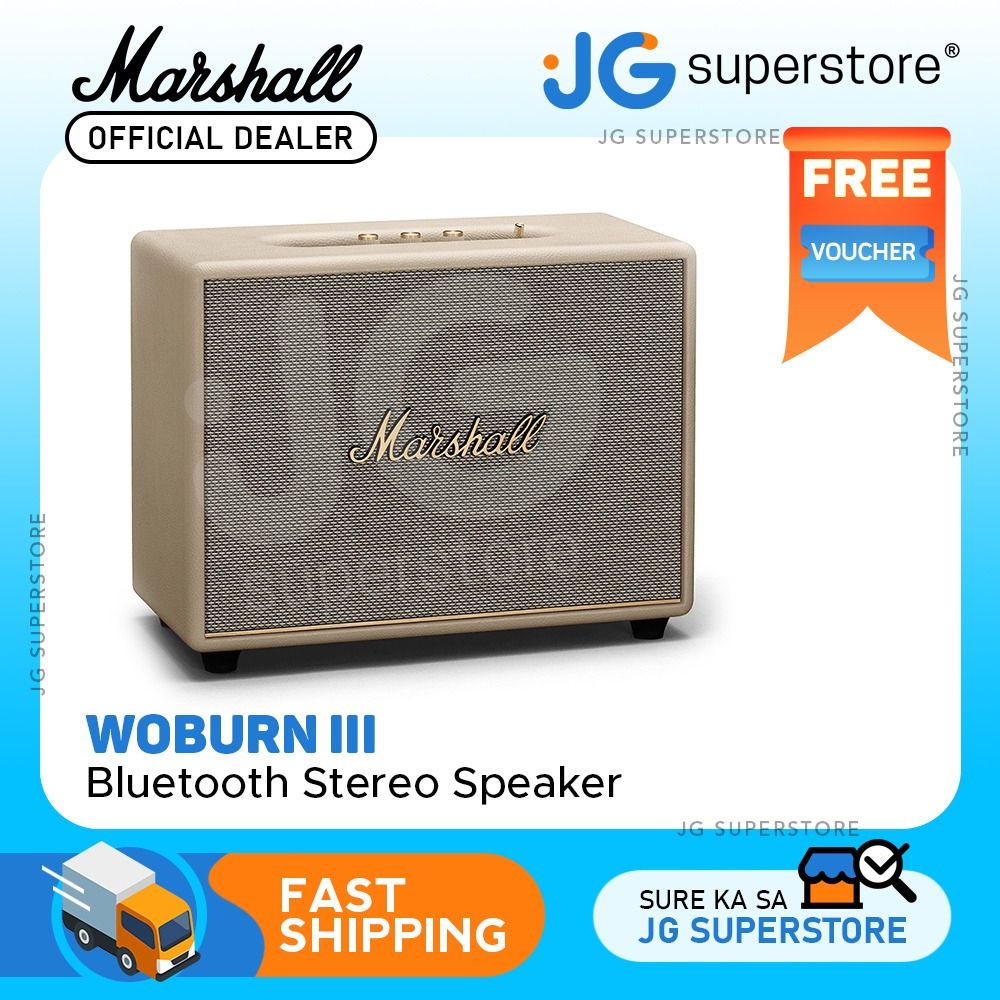 Marshall Woburn III Bluetooth 5.2 Stereo Speaker with 4 Speaker System – JG  Superstore