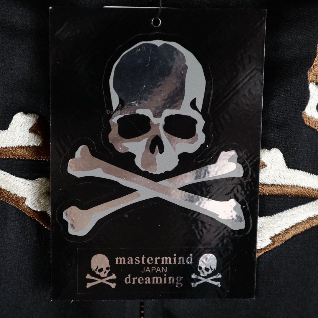 極美品★13ss★dreaming期★mastermind japan×GINGAM社 スワロフスキー★両袖ジャガード織りスカルブルゾン 正規品美品☆13ss⁄dreaming期☆mastermind JAPAN⁄スカルライン