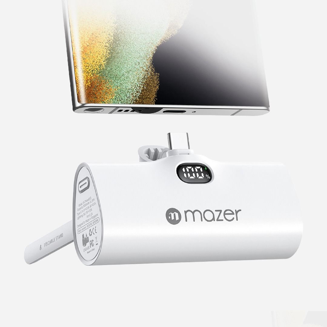 Mazer M-Pocket5.0C PowerCharge Mini 5000mAh Direct-Charge USB-C Power ...