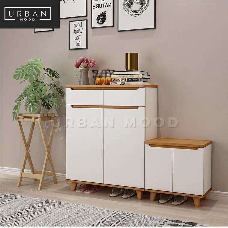 MEMPHIS Scandinavian Shoe Cabinet Bench Furniture Home Living Furniture Shelves Cabinets Racks on Carousell
