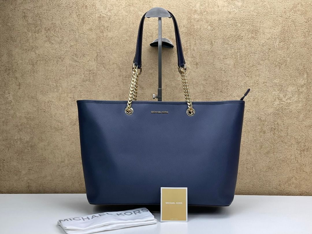 Michael Kors Jet Set Travel Medium Saffiano Leather Crossbody Bag in Blue - One Size