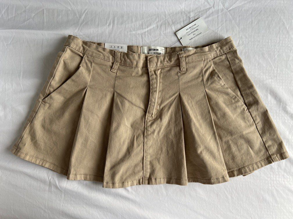 Pleated metallic clearance micro mini skirt