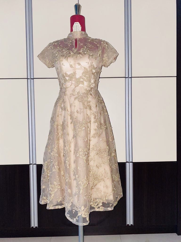 Midi Lace Dress Mother s Dress Wedding Party Dinner