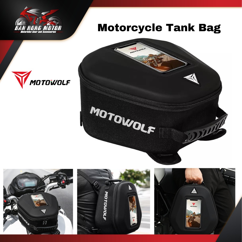 Waterproof Motorcycle Fuel Tank Bag Mount Base – Anti-Slip, With D-Rings For 6L/8L Bags, Fits Most Bikes