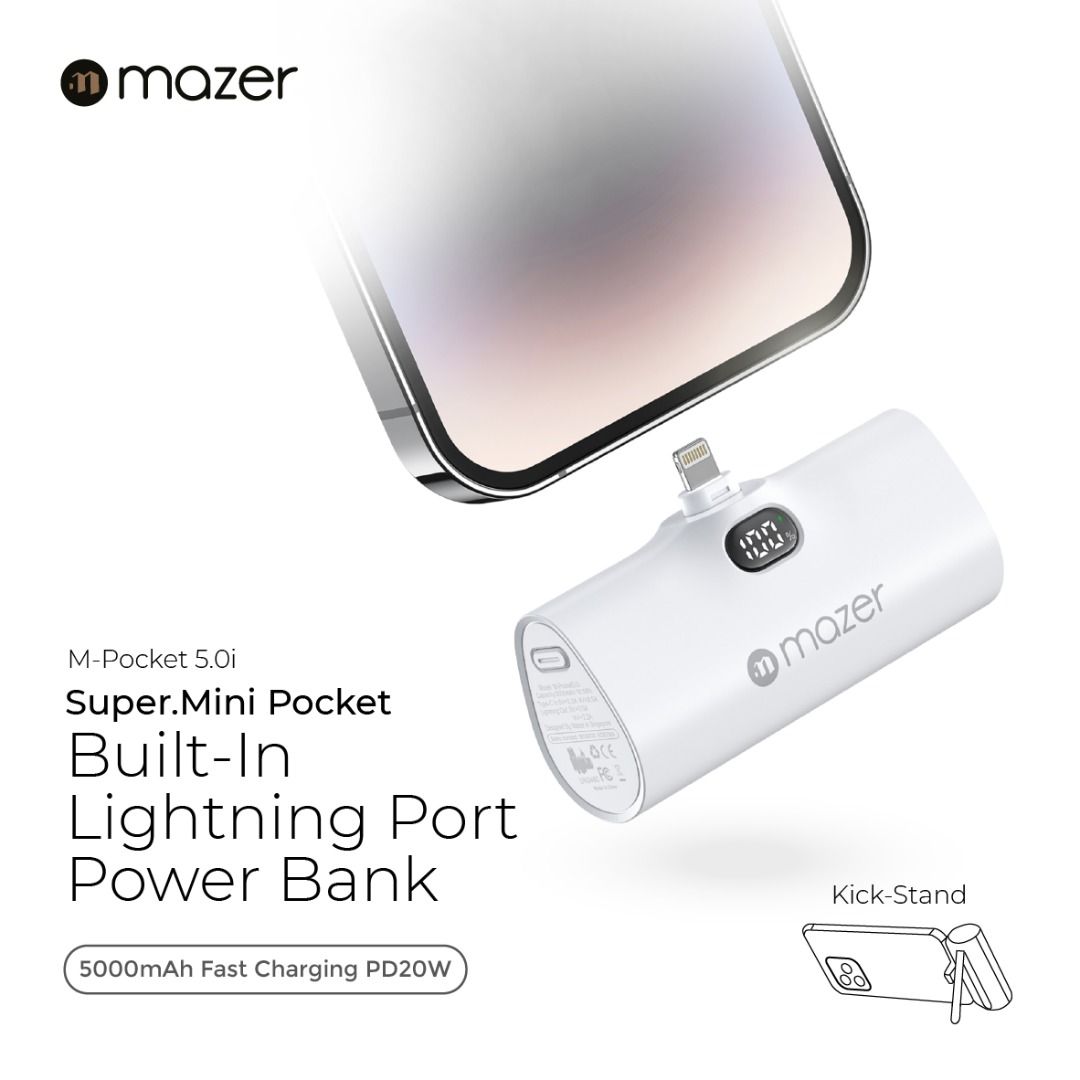 M-Pocket5.0i] Mazer M-Pocket5.0i PowerCharge Mini 5000mAh with