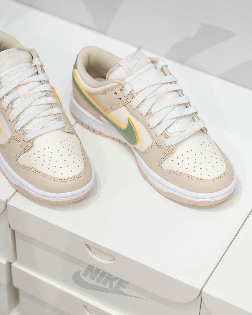 Nike Dunk Low Pale Ivory Oil Green (W), Women's Fashion, Footwear