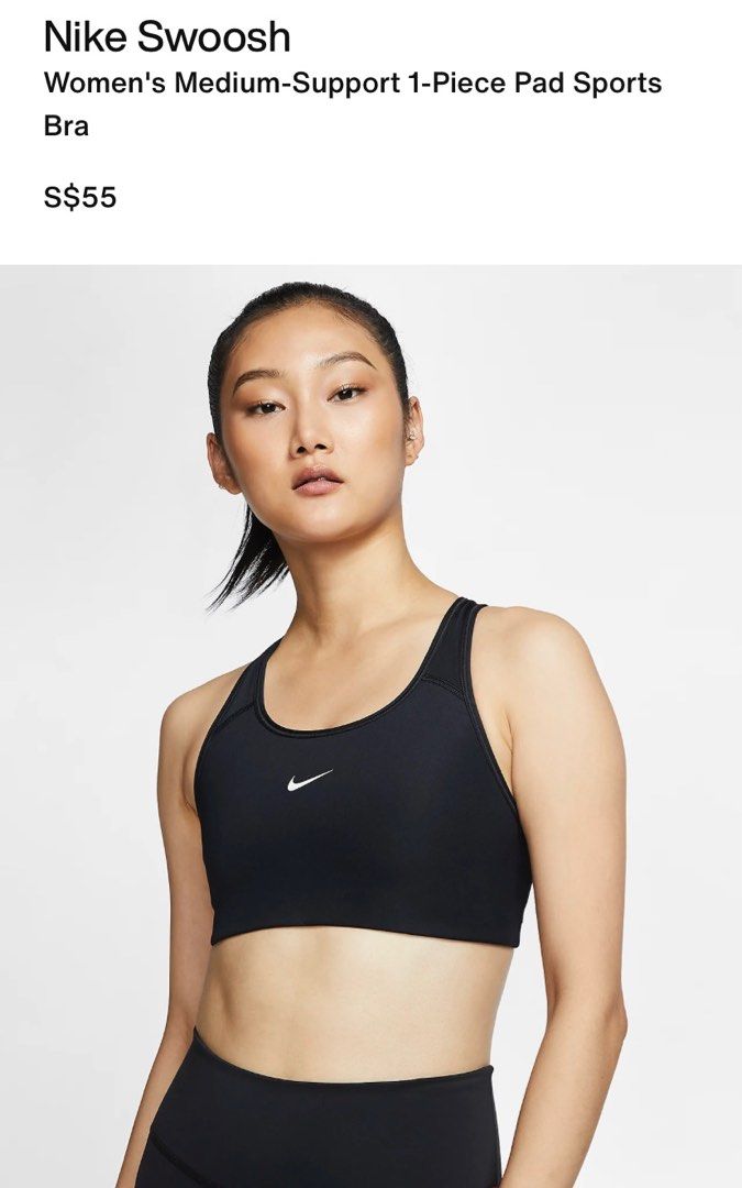Nike Swoosh Sports Bra [Authentic], Women's Fashion, Activewear on Carousell