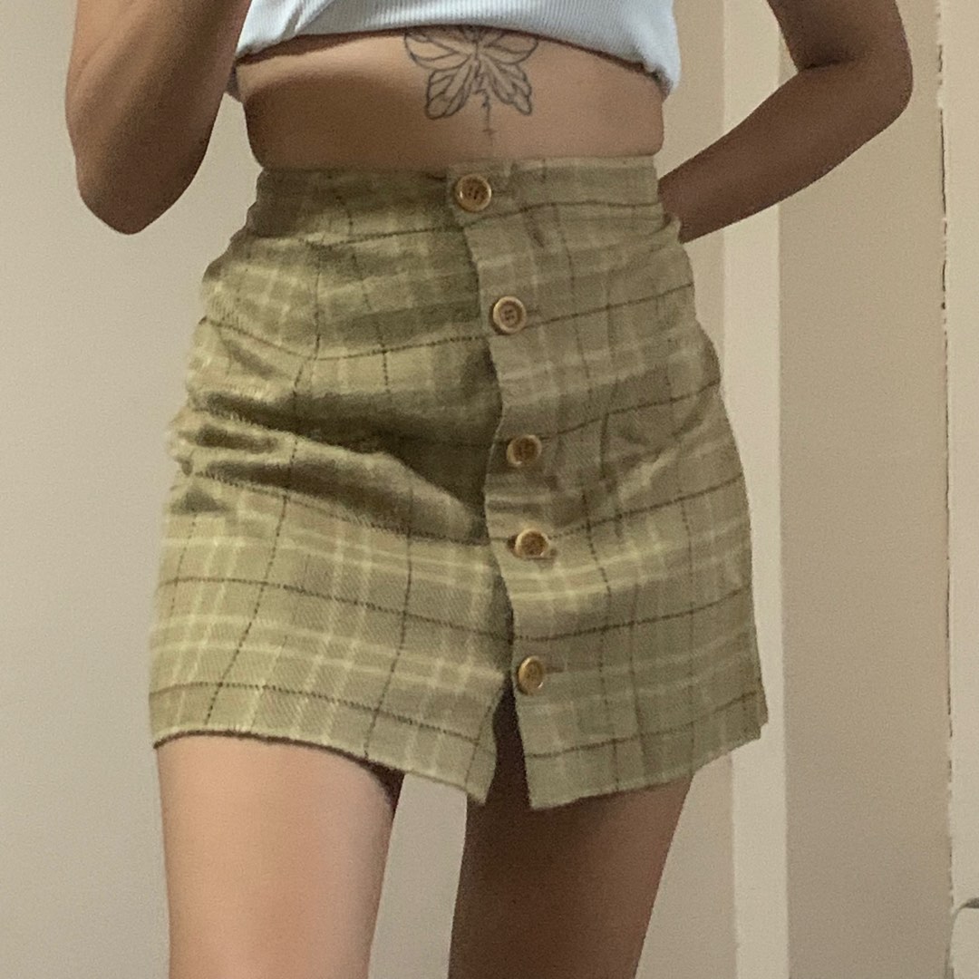 Nude Mini Skirt on Carousell