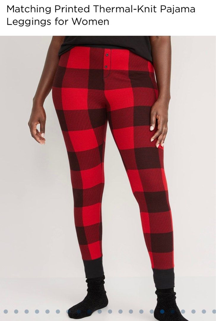 Old Navy Holiday Thermal Knit Pajama Leggings for Women Waffle