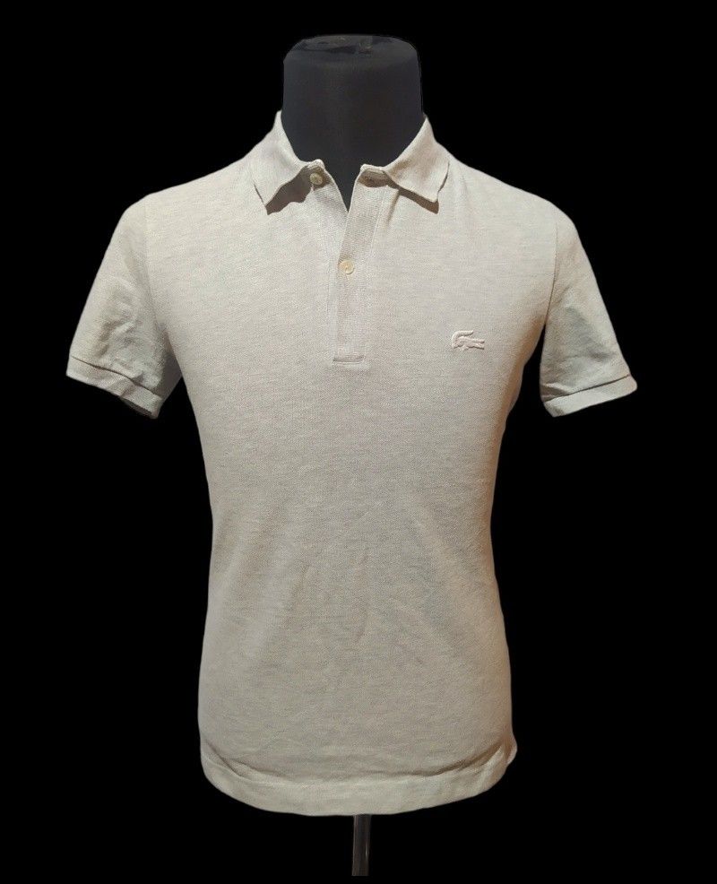 Original Brand Lacoste Polo Shirt With Rubber Logo Men s Fashion Tops Sets Tshirts Polo Shirts on Carousell