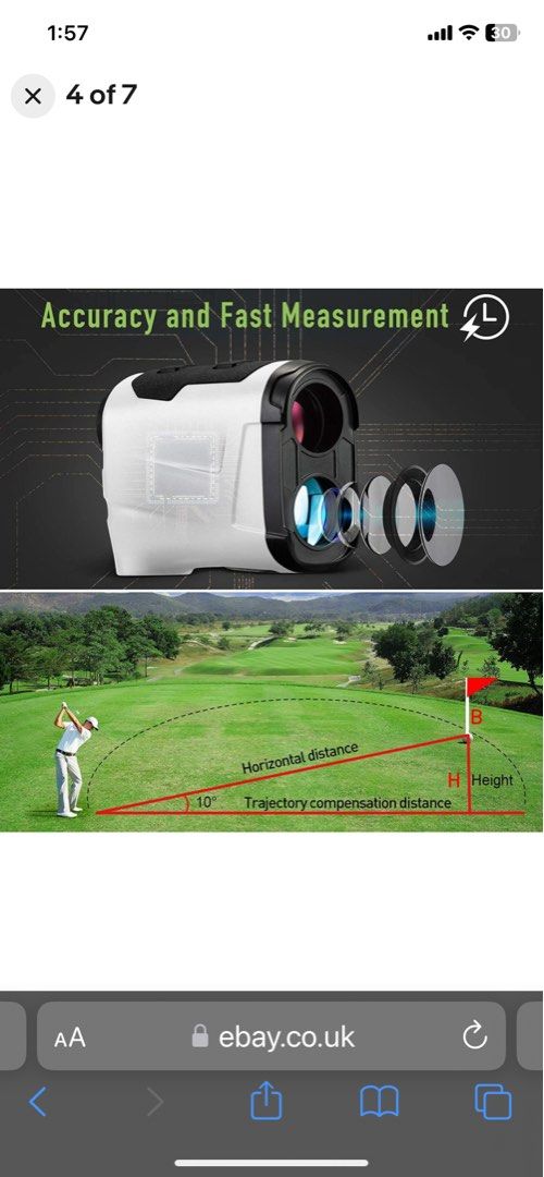 Oubel Laser Golf Rangefinder/Hunting Rangefinder 1200 Yards Range, Sports Equipment, Sports