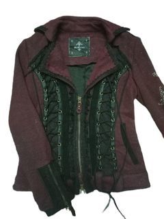 Ozz croce gothic lace up jacket