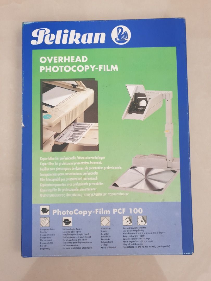 Pelikan Overhead Projector / Clear Photocopy Film Plastic Sheet