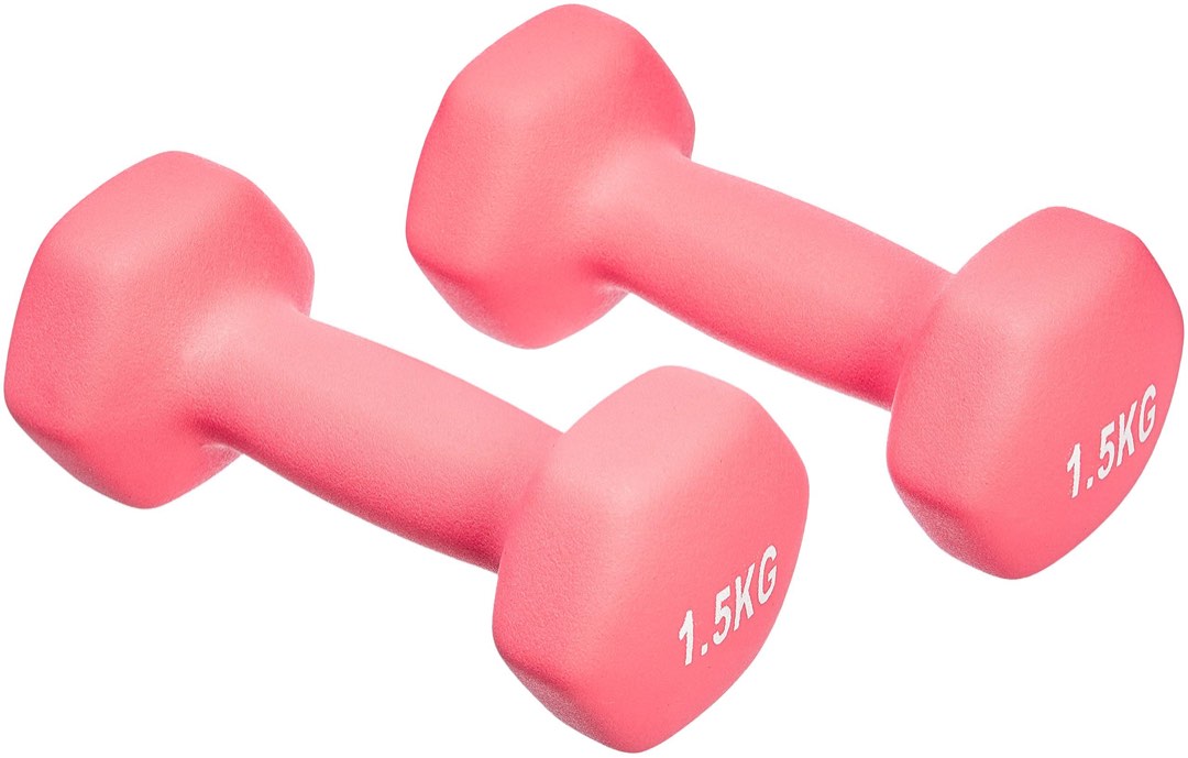 Pink 1.5kg Weights, Sports Equipment, Exercise & Fitness, Weights
