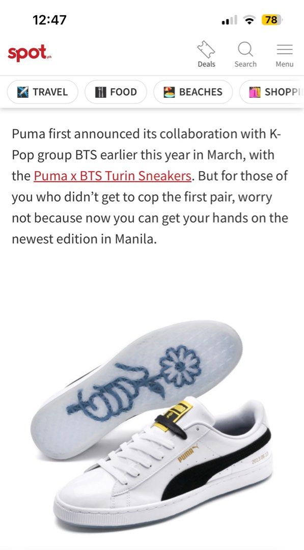 Puma bts shoes manila cheap