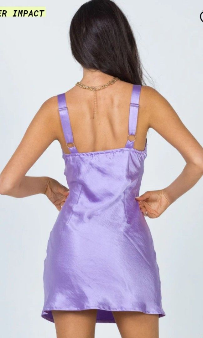 princess polly star shinning purple satin dress, Women's Fashion, Dresses &  Sets, Dresses on Carousell