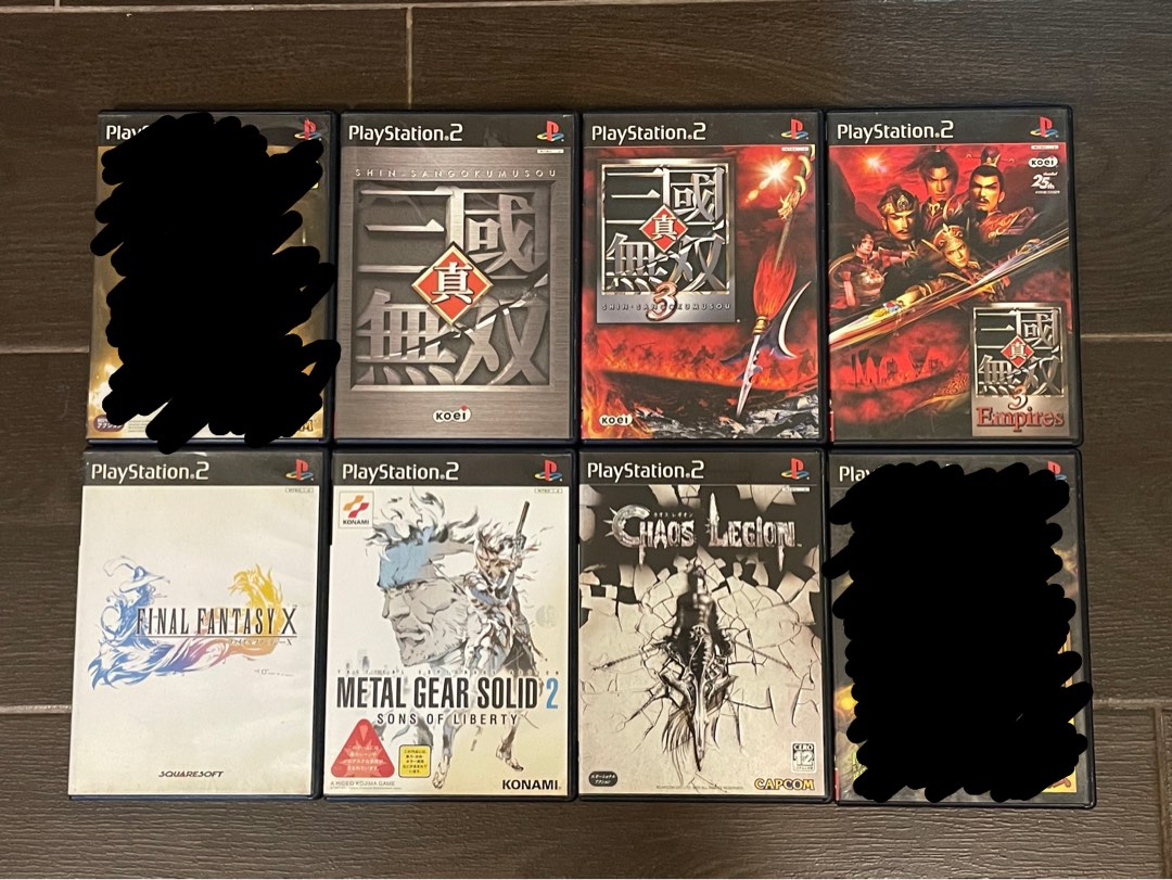 PS2 game 遊戲碟Metal Gear Solid 2, Final Fantasy X, 三國無双, 鬼武