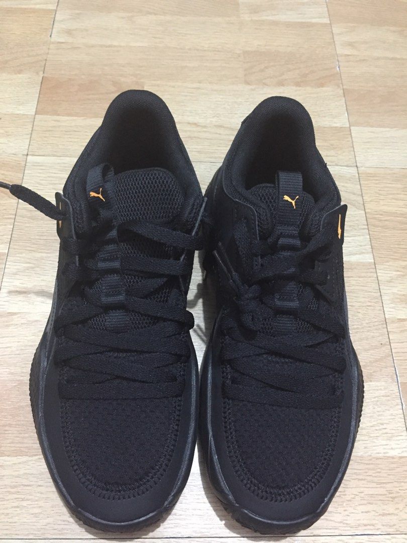 Puma black clearance orange pop