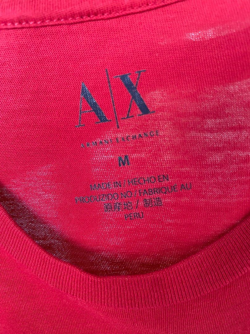 Red armani best sale exchange shirt