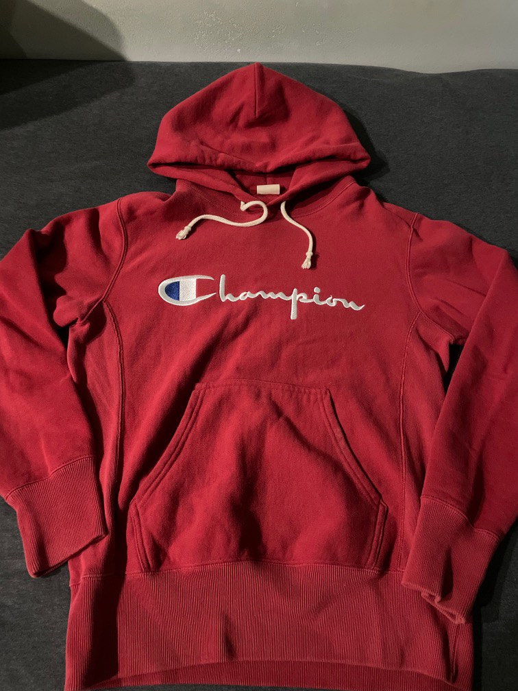 Red champion deals sweater