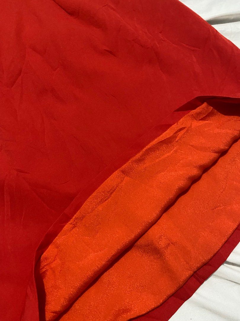 S Red midi corporate/formal dress small (Category: Dresses) located in Taguig. Submitted by hellomariie (Listing ID 1242853258, Image 3). Description: Red color Zipper at the back / no slit Bust 32-34 Waistline 26-28 stretch Length 34 NO WHEN WORN PHOTO For pick up in Taguig.